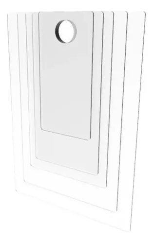 Gabarito Para Dobrar Organizar Roupa Kit 5 Peças Transparente