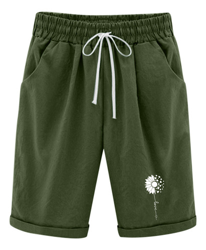 Pantalones Cortos Transpirables De Algodón Y Lino De Alta Ca