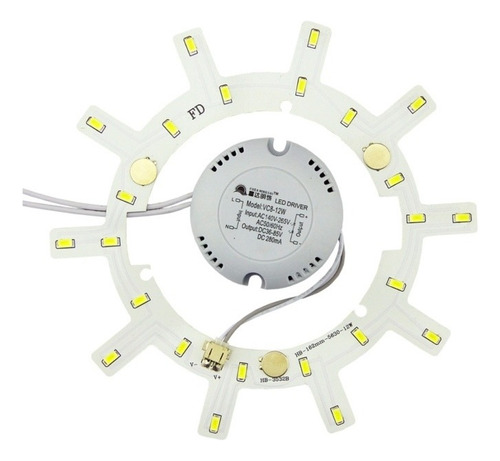 Panel 12 Led Con Iman 12watt Luz Blanco Frío