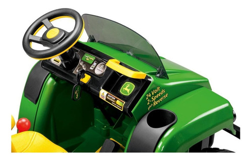 Trator a bateria para crianças Peg Perego John Deere Gator HPX cor verde/amarelo 220V