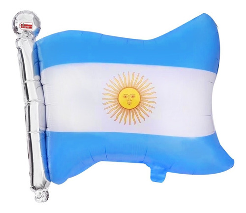 Globo Metalizado Bandera 62cm Argentina Fútbol Mundial - Cc