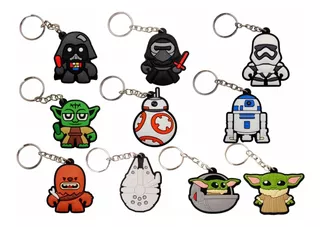 Kit 10 Chaveiros Star Wars Baby Yoda Darth Vader R2d2 Bb8