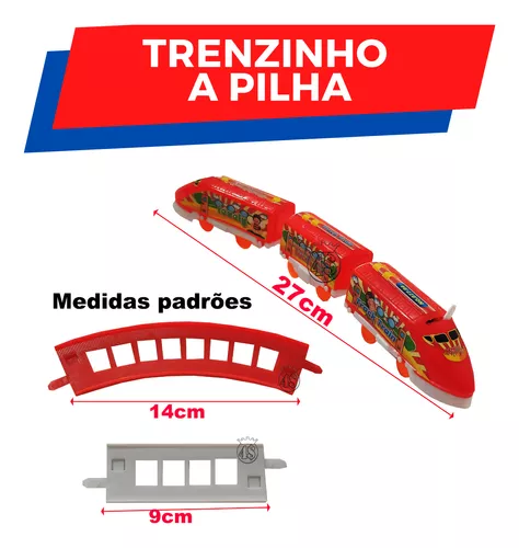 Trem Brinquedo Locomotiva Trenzinho Infantil Vermelho