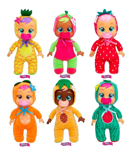 Imagen 4 de 7 de Cry Babies Muñeca Tiny Cuddles Tutti Frutti Ella Frutilla Ed