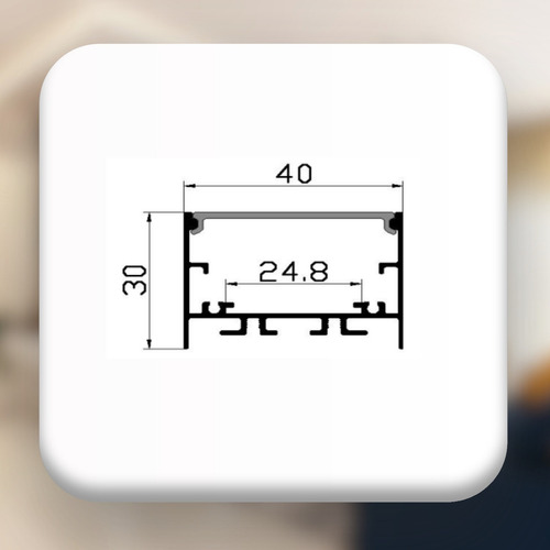 Perfil Led 40mm Sobrepor 2 Metros Linear Externo Preto Largo Tensão De Operação 127v/220v 127/220v