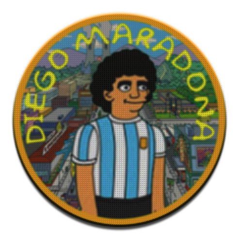 Parche Circular Simpsons Diego Maradona