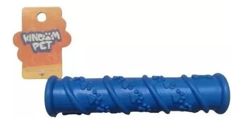 Juguete Perro Baston Azul Masticable Atrapar Goma Rigida 