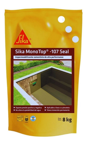 Sika Monotop 107 Seal Impermeabilizante Doy Pack 8kg Mortero