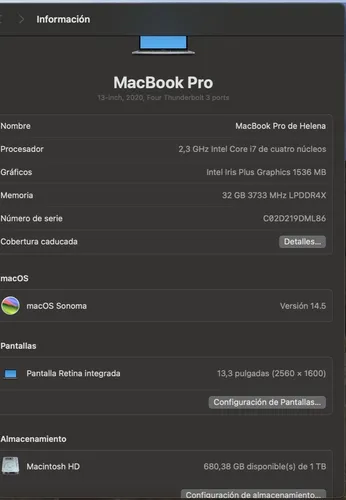 Macbook Pro Touch Bar 13 (Usado)