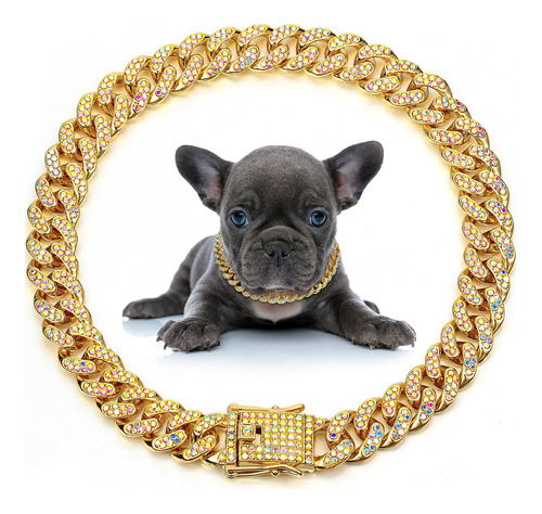 Leifide Collar De Cadena Para Perro Con Eslabones De Diamant