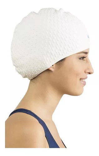 Christine Headwear Wave Swim Cap Gorro de Baño de Nylon y Licra