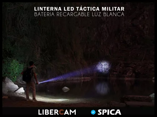 Linterna Tactica Led Militar Spica X40 Bateria Recargable Color de
