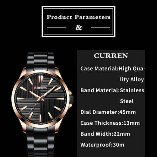 Curren 8322 Hombre Reloj Deportivo Hombre Reloj Hombre Imper