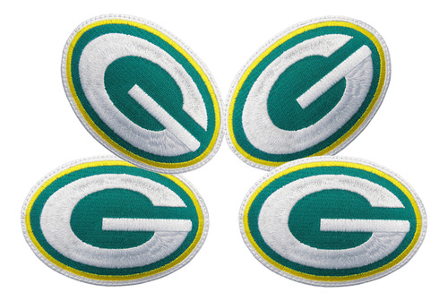 Green Bay Packers Nfl Parches Bordados 4x$349 Plancha Y Pega