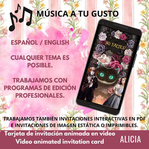 Video Invitación Digital Profesional Alicia Mp4