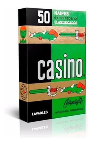Cartas Naipes Casino X50 Estilo Español Plastificado Lavable