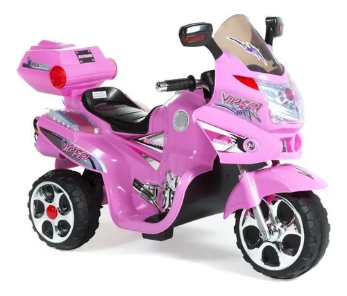 Moto Montable Eléctrica Rosa Para Niña De 3 A 6 Años