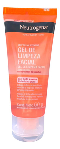 Gel De Limpieza Facial Neutrogena Deep Clean Piel Mixta 60g