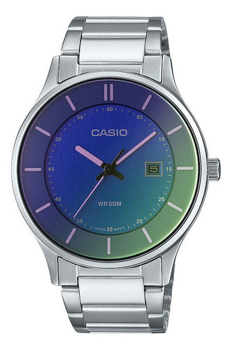 Reloj Hombre Casio Mtp-e605d-2evdf Color de la correa Plateado