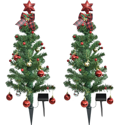 2 Árboles De Navidad Artificiales, Mini Árbol De Navi...