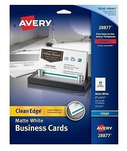 Tarjetas De Empresa De Avery Bordes Lisos Imprimibles Impres