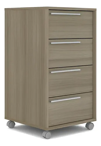 Gaveteiro 4 Gavetas Modelo Maia 2488 Castanho Ff Cor Marrom