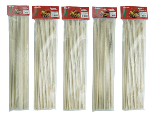  Brochetas De Bambú 30cmx4mm Palitos De Madera 250 Piezas