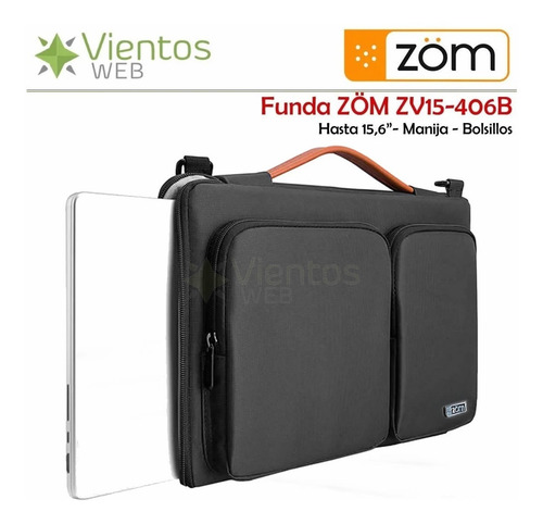 Imagen 2 de 5 de Maletin Funda Zom Zv15 406 B Laptop 15,6 Macbook Pro Air