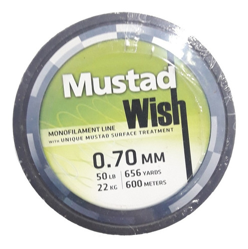 Tanza Pesca Monofilamento Mustad Wish 0.70 Mm - 600 Mts. 