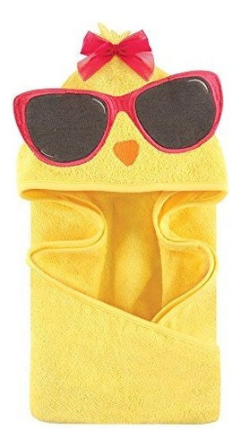 Toalla Con Capucha Hudson Baby Animal Face, Cool Chick