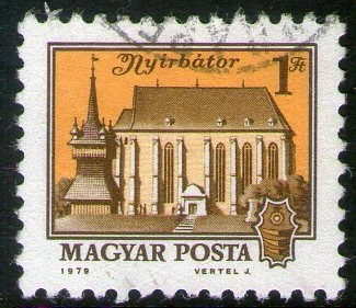 Hungría Sello Usado Iglesia Calvinista De Nyirbator Año 1979