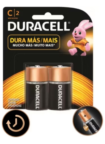 Pilas Alcalinas Duracell D2 1500 Mah X2 Unidades