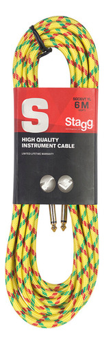 Cable Stagg Sgc6vt Yl Mallado Amarillo Plug - Plug 6 Metros