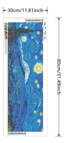 Diamond Painting Arte Con Diamantes Noche Estrellada 30x80cm