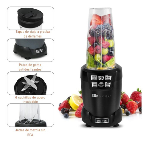 Licuadora Personal Blender Elite Gourmet 975 Ml Tritan Bpa