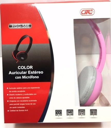 Auricular Gtc Hsg-586 Con Microfono Varios Colores