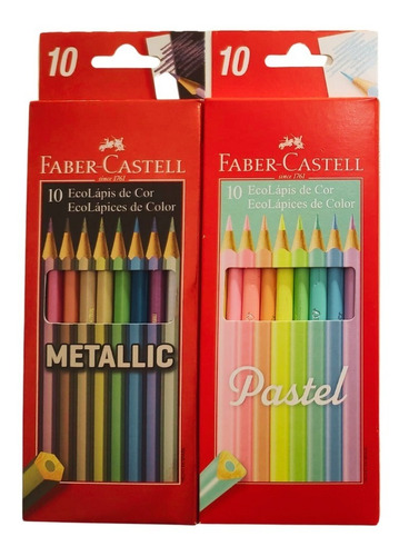 Pack 10 Colores Metallic + 10 Colores Pastel - Faber Castell