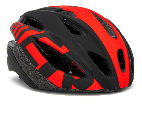Casco Bicicleta Hunter Ruta Visera Luz Led Ajustable Color Rojo/negro Talla 58-61