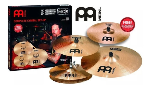 Meinl Set De Platillos Mcs Hi-hat14, 16, 20, 18 Para Bateria