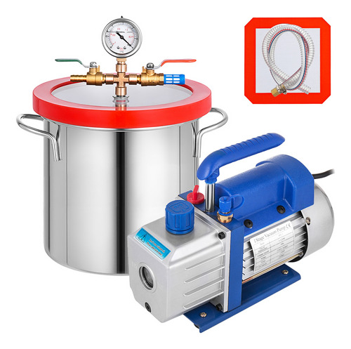 Vevor Bomba De Vacío 3cfm Con Cámara De Vacío 2 Galones
