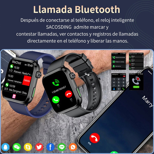 Nivel Médico Reloj Inteligente Hombre Glucemia Smartwatch