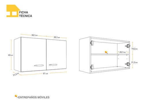 Imagen 5 de 7 de Módulo 2 Puertas Sobre Campana Casalista®