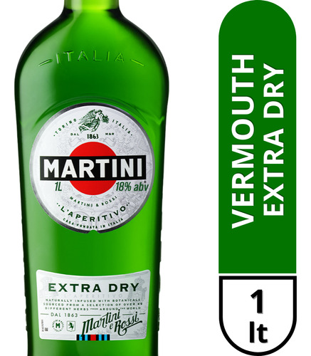 Aperitivo Martini Extra Dry Botella 1l