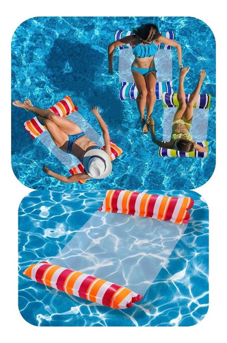 Flotador Silla Hamaca Inflable Colchón Piscina Adulto 136kg