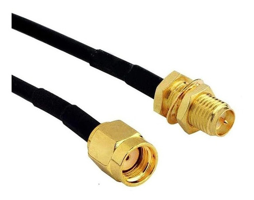 Cable Coaxial Rg174 Rp-sma Macho  Rp-sma Hembra 5mts