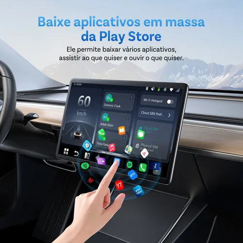 Ottocast P3 Pro Ai Box Carplay Android Auto Sem Fio Android 13 8gb