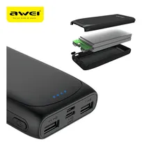 Comprar Awei Power Bank Original P66k 20000mah Lançamento Preto