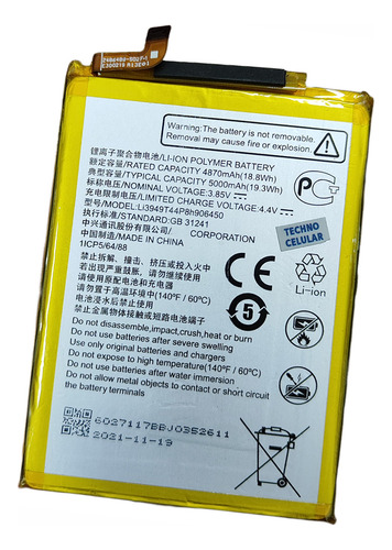 Bate Para Zte Blade A52 Li3949t44p8h906450 100% Original
