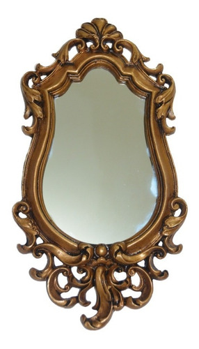 Moldura Oval Resina Pintura Envelhecido Espelho Arabesco