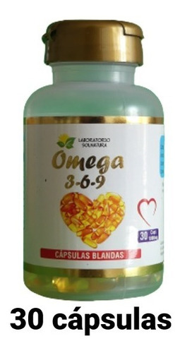Omega 3-6-9, 30 Cápsulas Naturales De 1000 Mg 